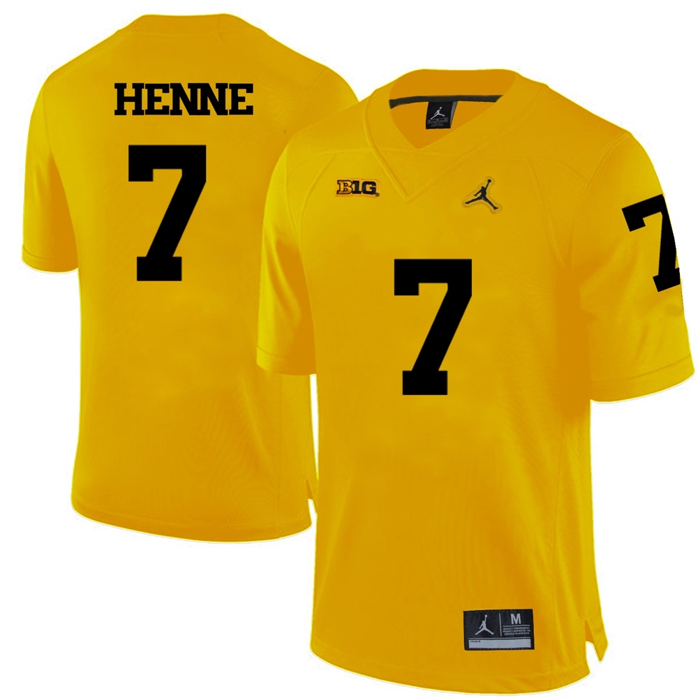 Michigan Wolverines Men's NCAA Chad Henne #7 Yellow College Football Jersey LBL6849UM